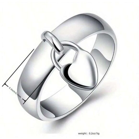Sterling Heart Ring - Picture 4 of 6